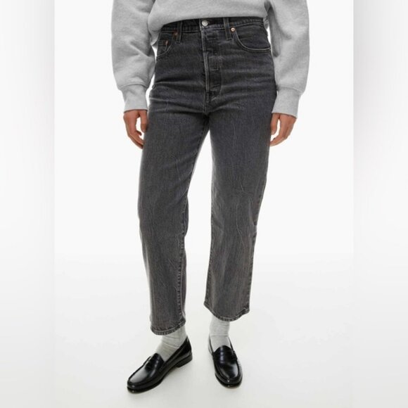 Levis Ribcage Straight Ankle Denim Jeans - Picture 2 of 9